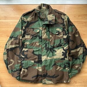 US Army Cold Weather Parka Jacket Men's Medium Camo Combat Uniform